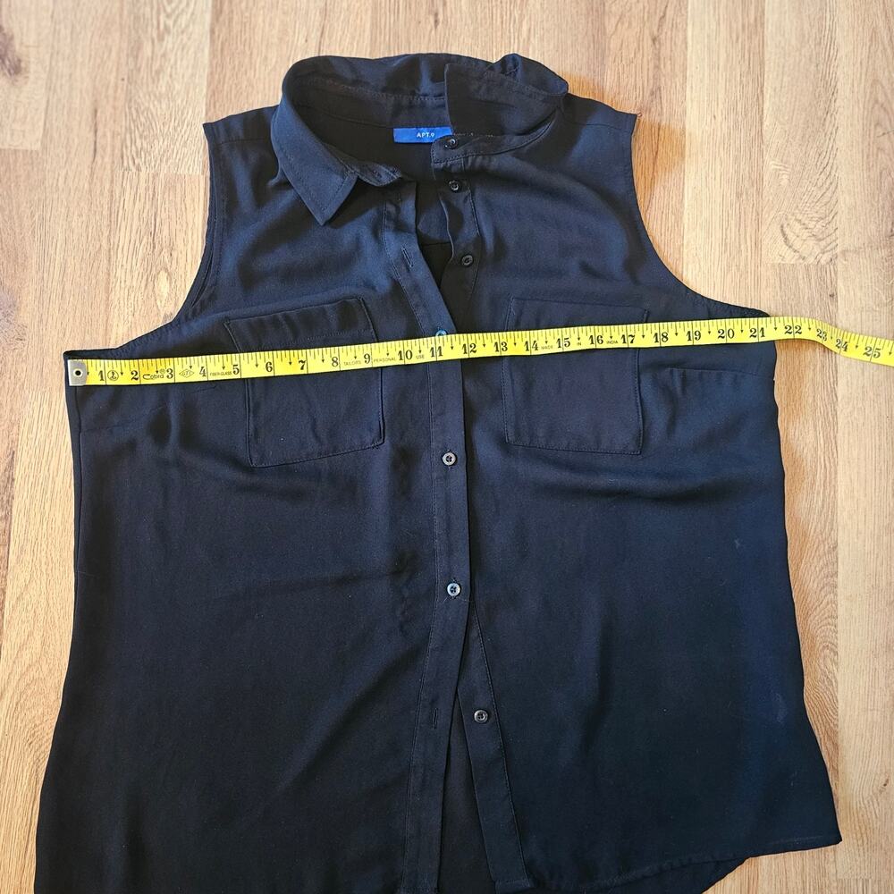 Apt 9 Black Button Down Blouse - image 6
